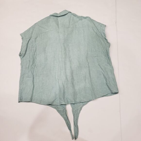 Weatherproof Vintage Washable Linen Button Top - Picture 3 of 12